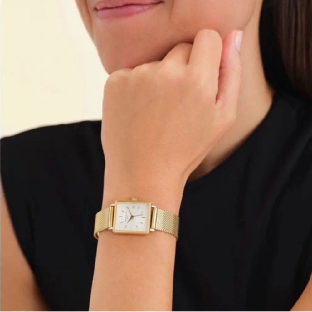 Rosefield Gold Mesh Boxy Watch - Picture 9 of 12